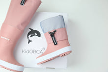 Load image into Gallery viewer, KidORCA Kids Rain Boots with Above Knee Waders: Ash Rose / US11
