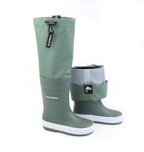Load image into Gallery viewer, KidORCA Kids Rain Boots with Above Knee Waders: Ash Rose / US11
